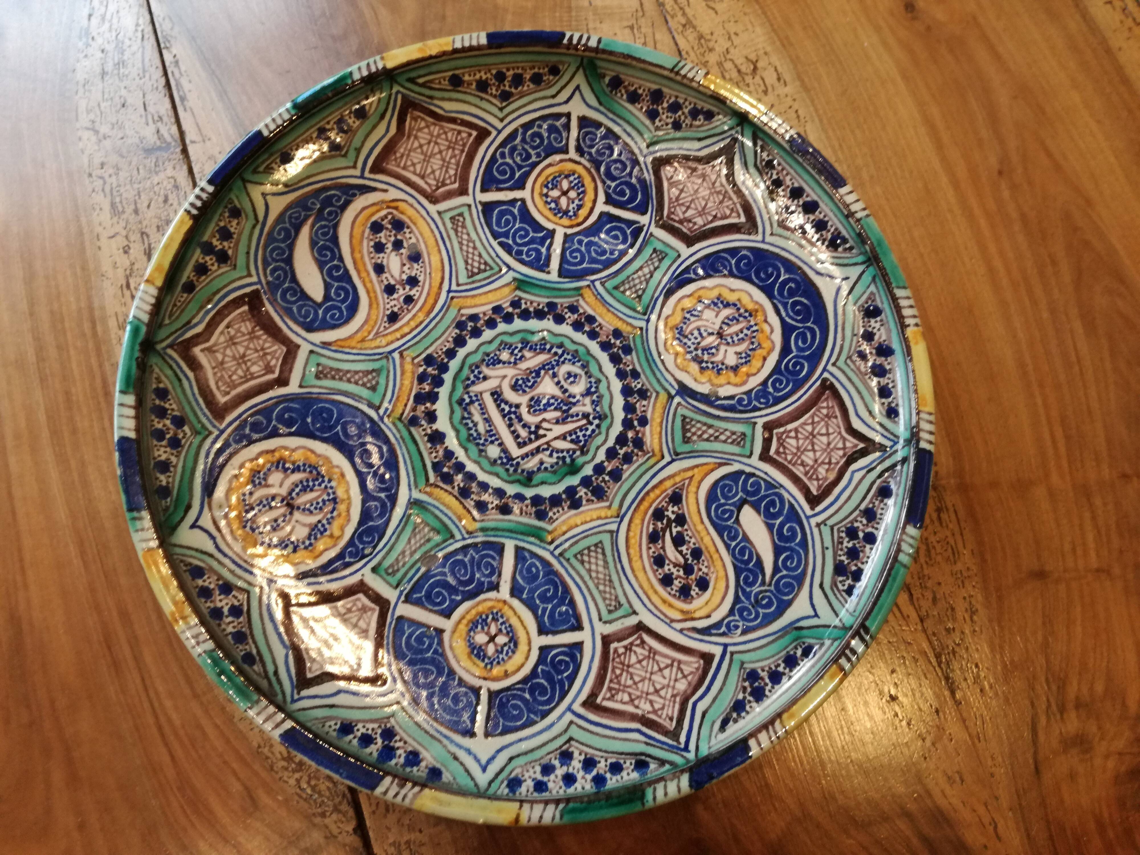 Ceramic terracotta couscous dish