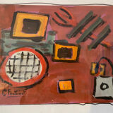 Painting abstract composition
