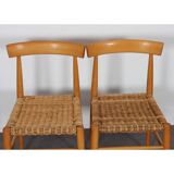 Set of 4 vintage wooden chairs produced by Krasna Jizba, 1960