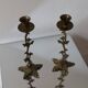set of 2 brass candle holders