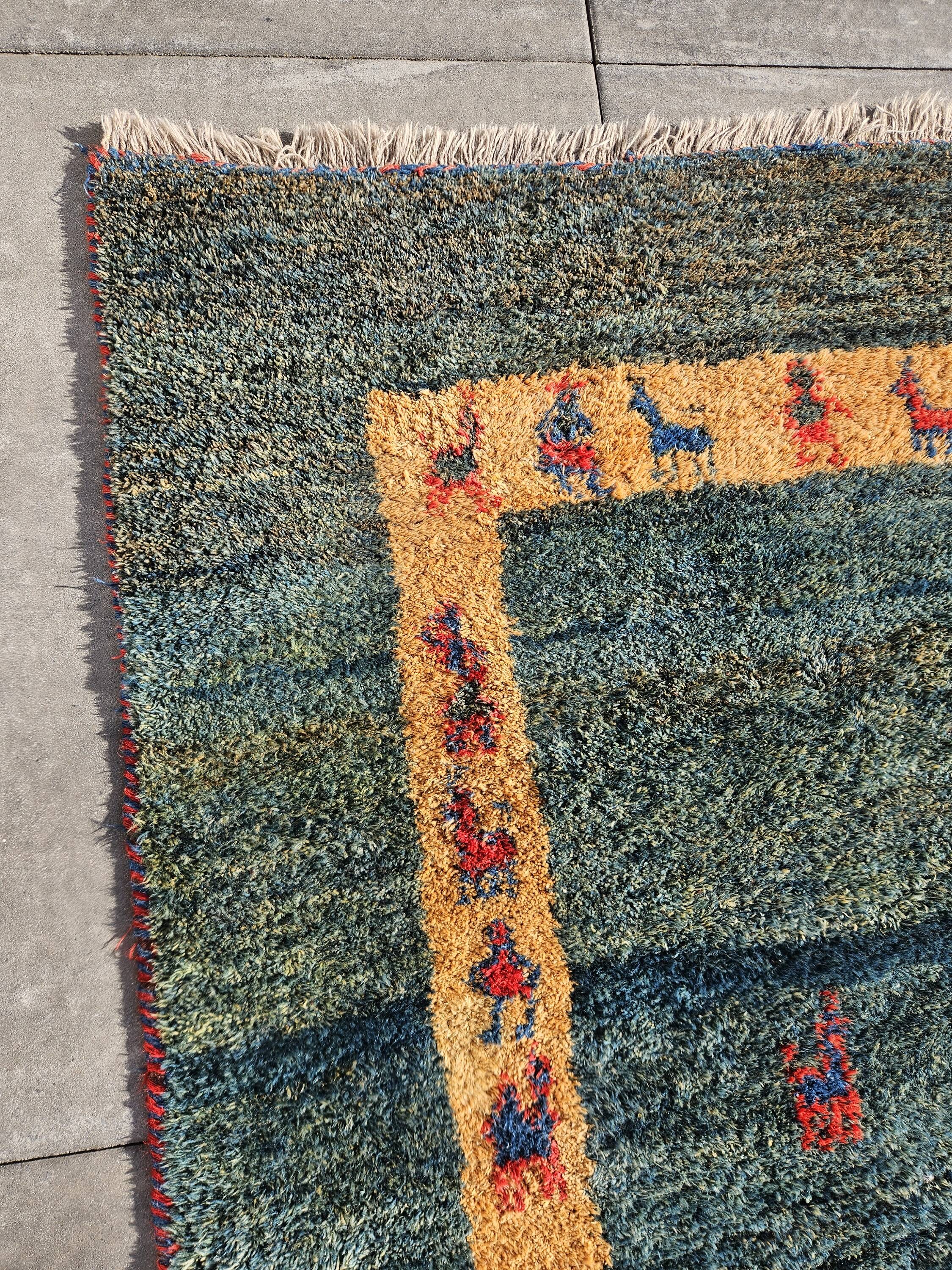 Tapis Gabbeh, Népal, laine, 290cm x 193cm