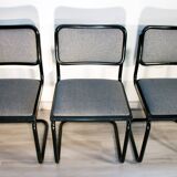 Cesca B32 chair, black and heather gray, Italian edition