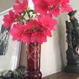 Carved Bohemian crystal vase