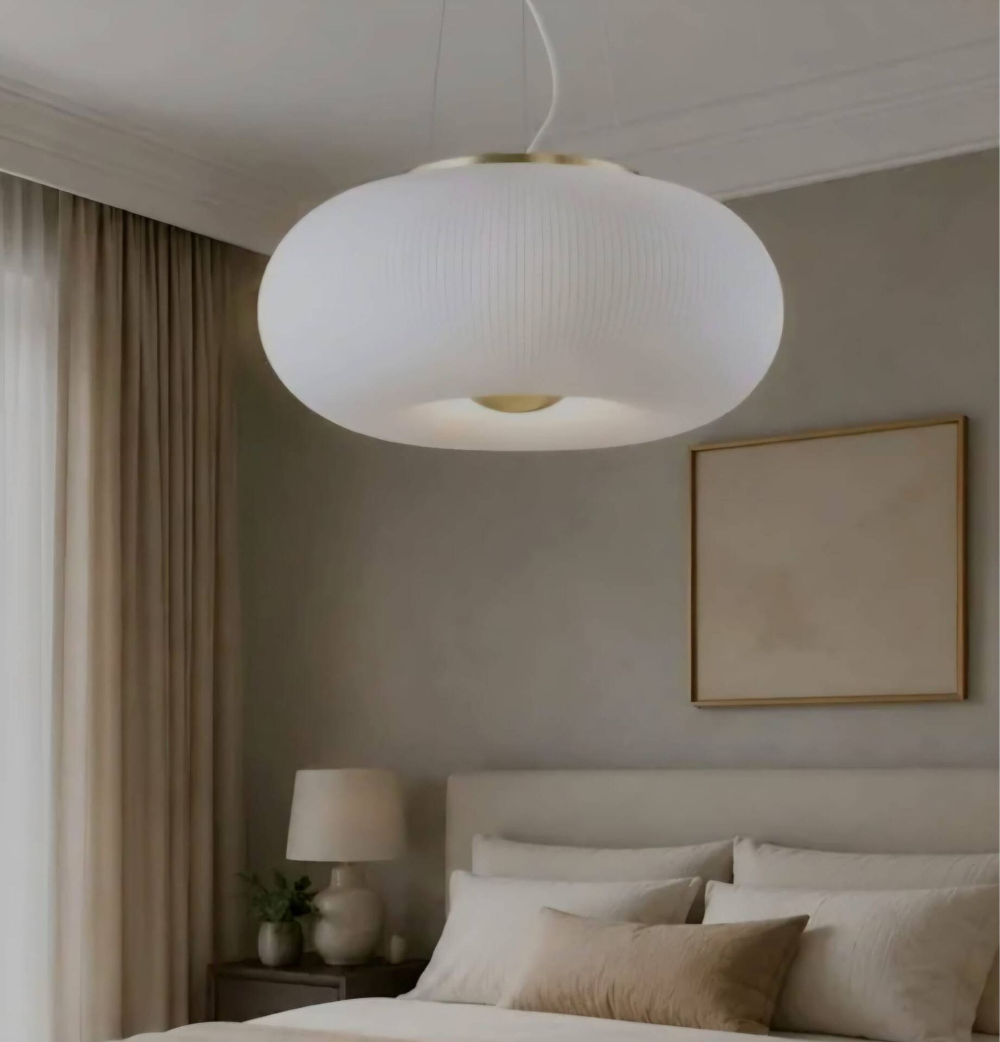 Large arizona suspension by ideal lux, modern luminaire in art style.