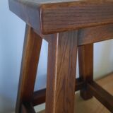 Solid oak wood stool