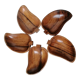 5 coupelles bois teck forme poire