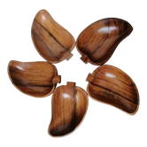 5 coupelles bois teck forme poire