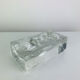Vintage moulded glass "ice cube" catchall or ashtray