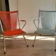 Chaises enfant " scoubidou " vintage structure métal chromé