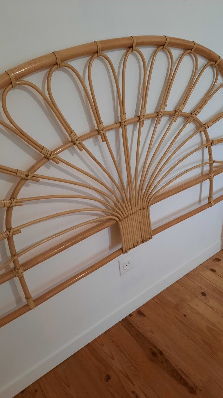 Rattan headboard