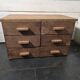 Antique workshop furniture with 6 drawers
