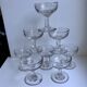 set of 9 small molded glass shot glasses early twentieth century