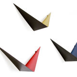 Set of metal Poul Cadovius Butterfly wall shelves