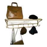Hat rack and coat rack in curved wood