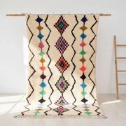 Tapis marocain laine naturelle unique 3x2 m