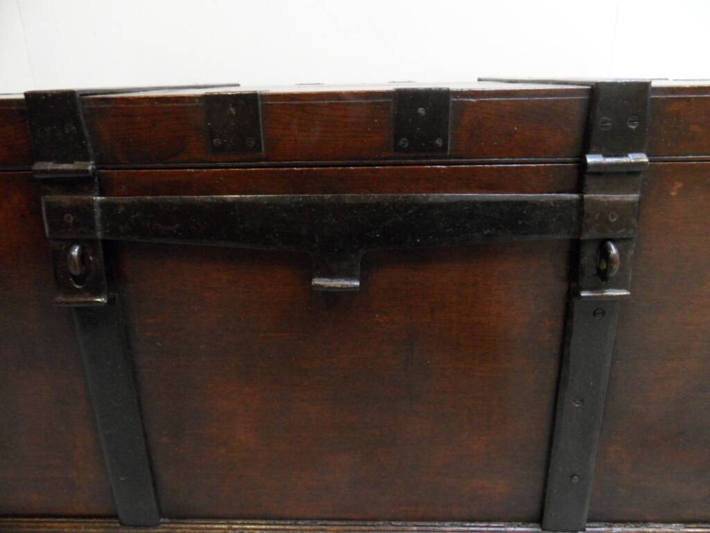 Antique wooden travel  chest