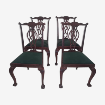 Lot de 4 chaises chippendales anciennes