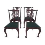 Lot de 4 chaises chippendales anciennes