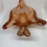 Hirondelle vide poche en verre cristal rose