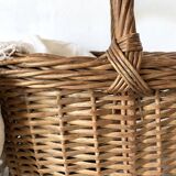 Woven wicker basket