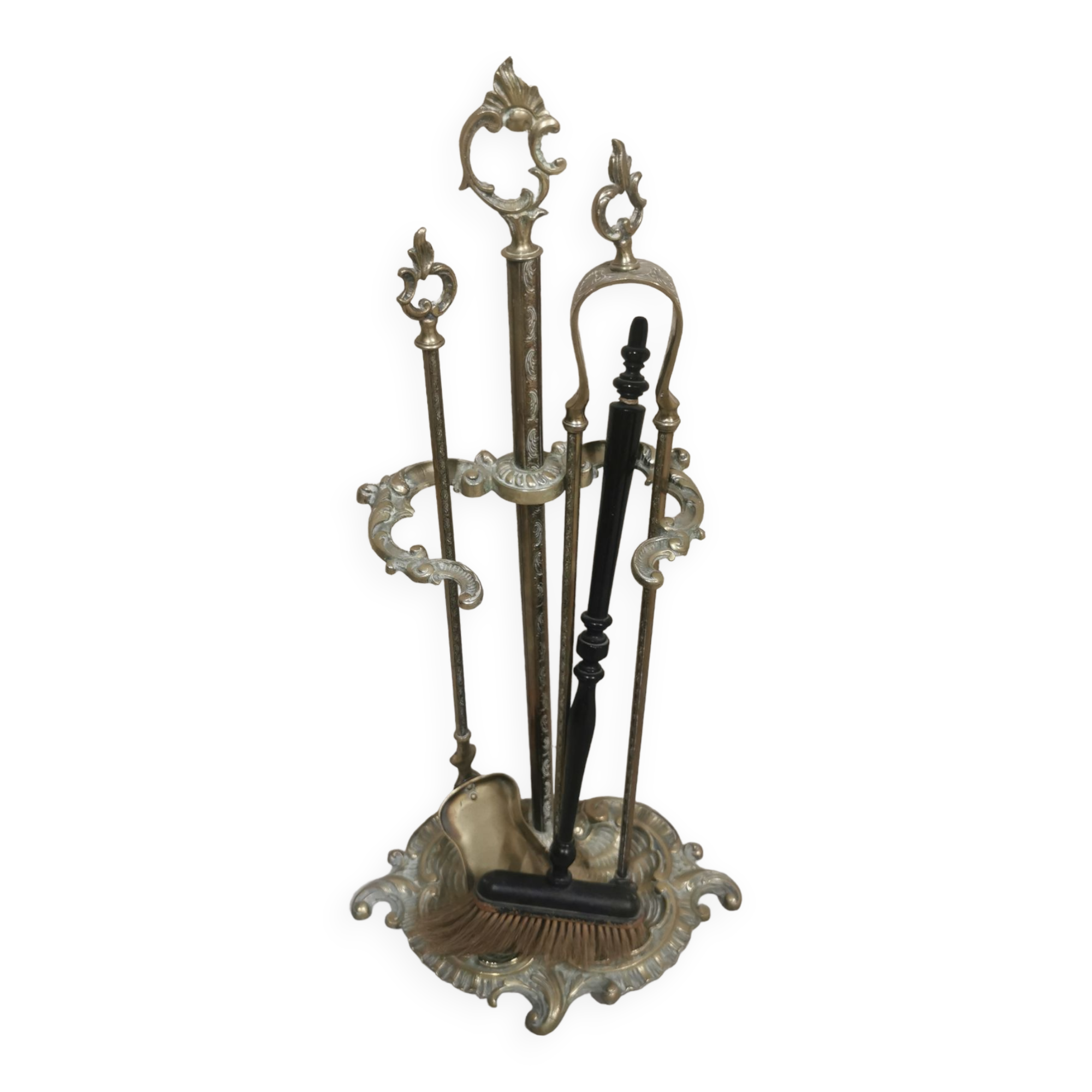 Serviteur de cheminée bronze doré