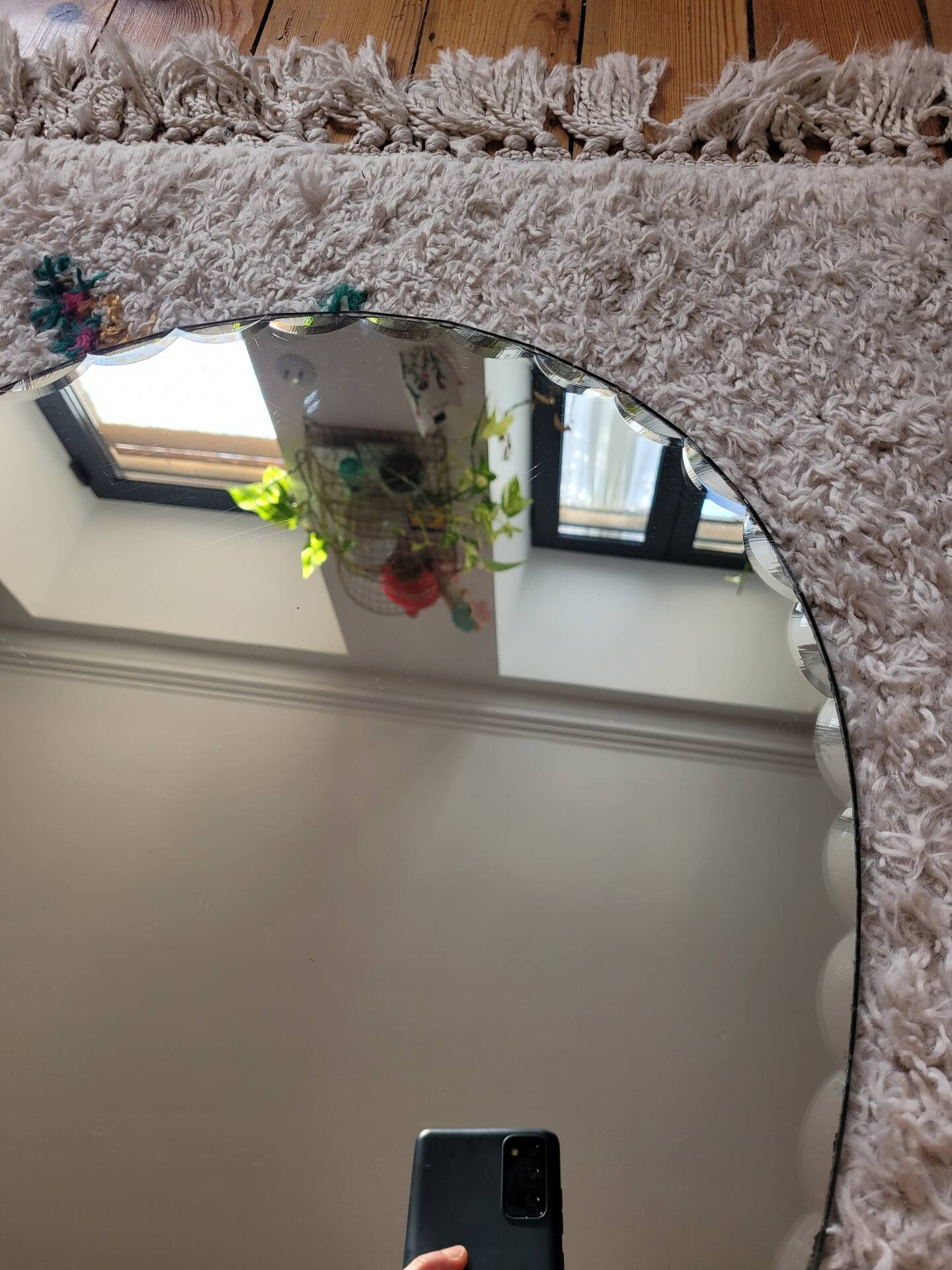 Miroir ovale biseauté à poser