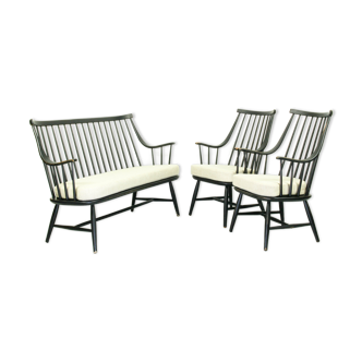Model Grandessa armchairs and matching sofa by Lena Larsson for Pastoe & Nesto, 1959, Set of 3