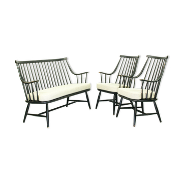 Model Grandessa armchairs and matching sofa by Lena Larsson for Pastoe & Nesto, 1959, Set of 3