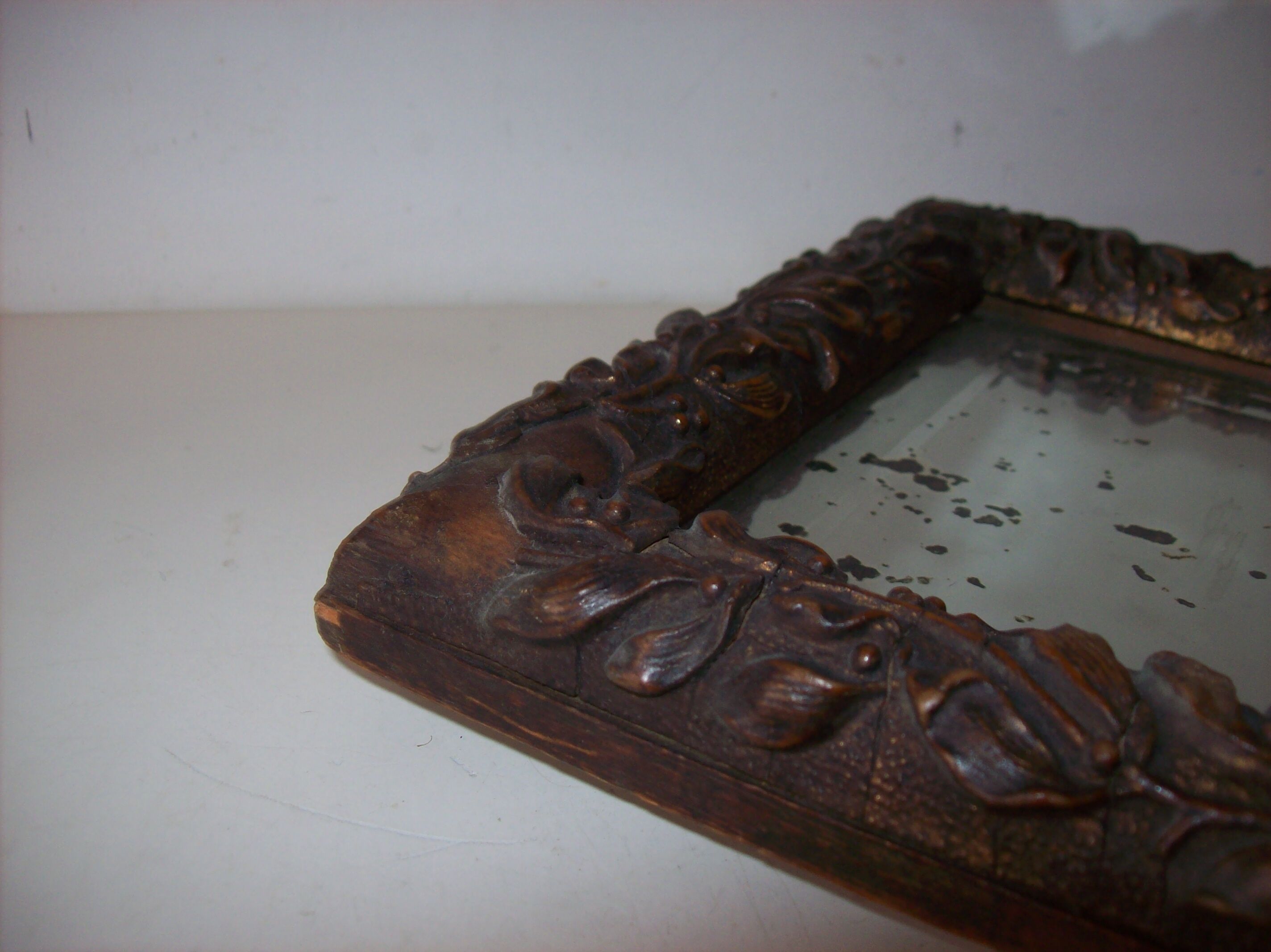 Antique mirror in beveled glass