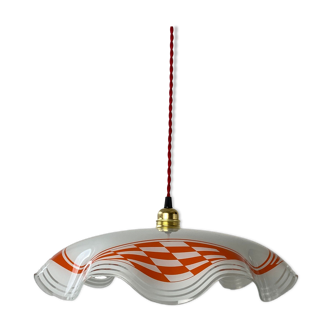 Old glass suspension 1970 vintage