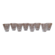 Set of 8 Arlequin liqueur glasses in Reims crystal glass 1950