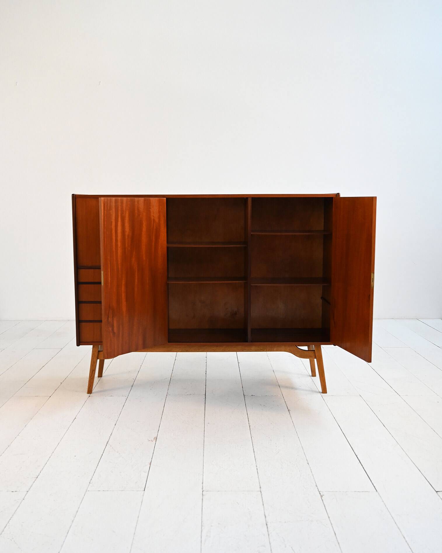 Danish Highboard in Teak and Mahogany, 1950s
