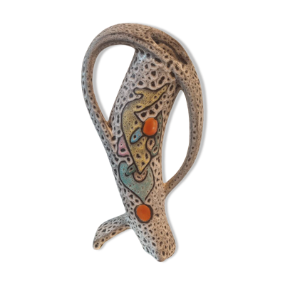 Vase sculptural en céramique (43 cm) marius bessone vallauris (1955-19
