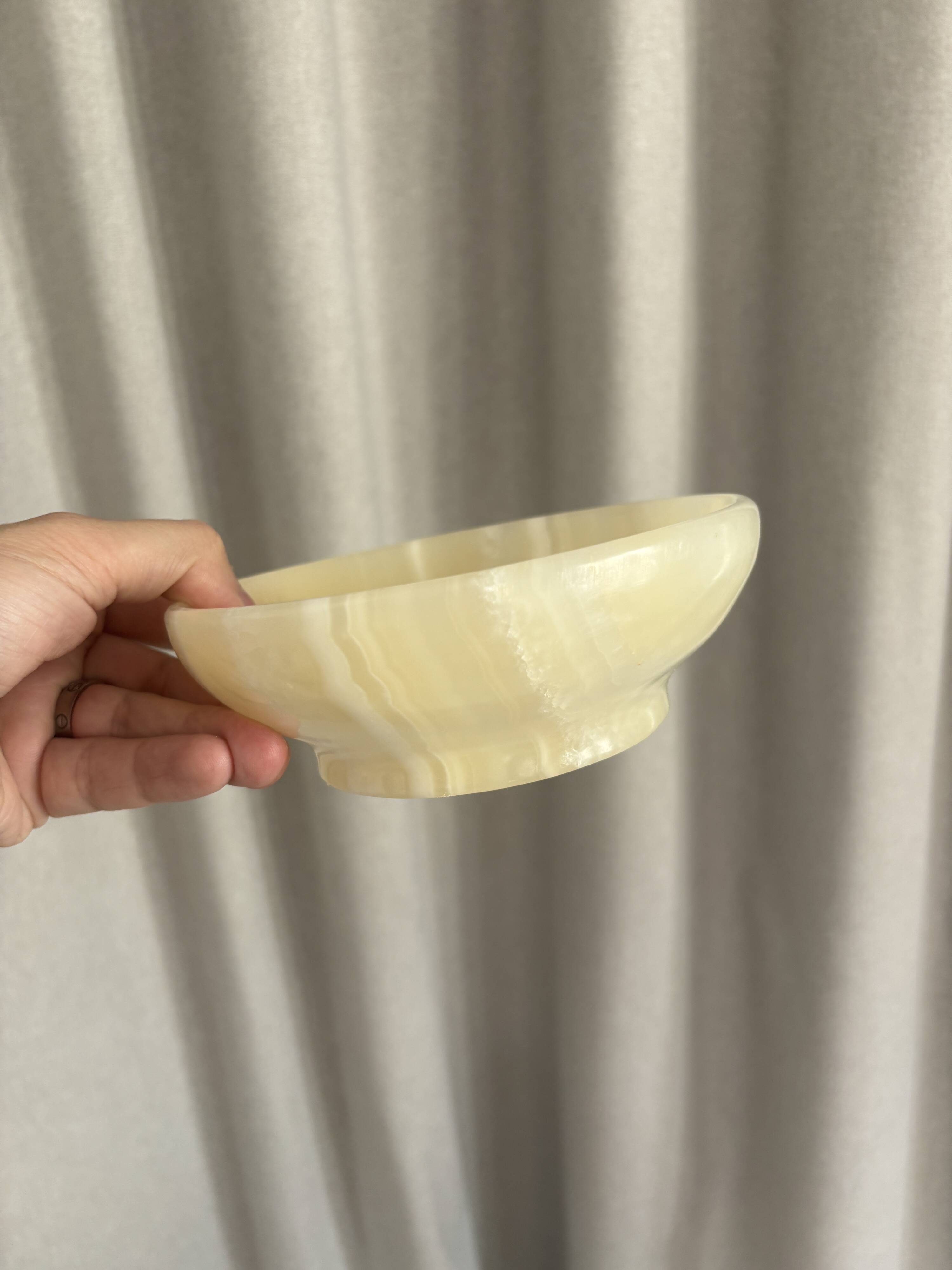 Vintage decorative onyx bowl