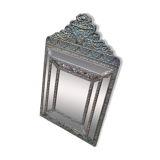 Antique mirror with copper moulding.