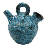 Blue vintage ceramic vase