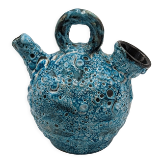 Blue vintage ceramic vase