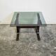 Table d'appoint en verre Siesta des années 70