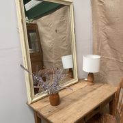 Miroir ancien patine beige