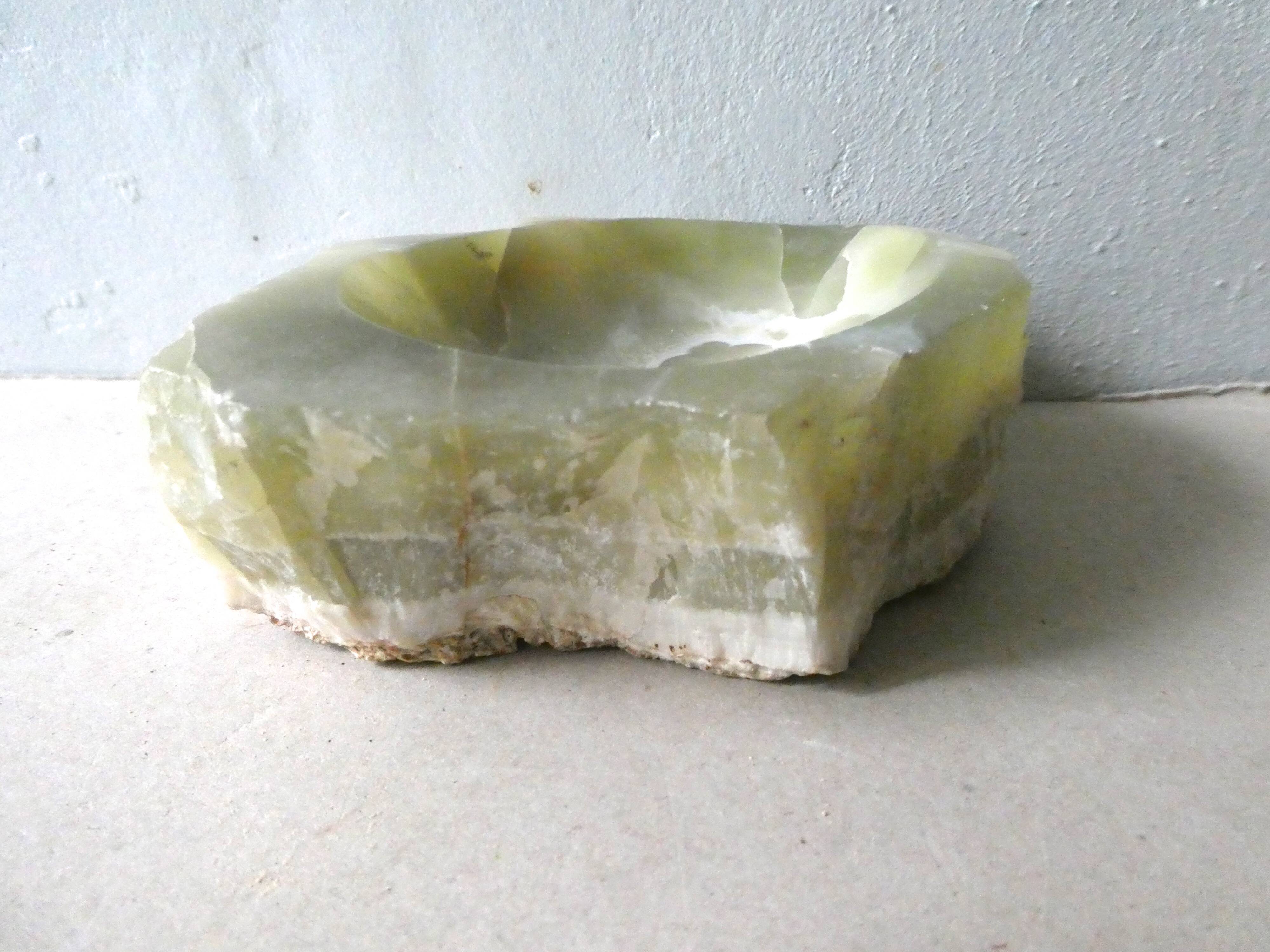 Empty pocket stone onyx green 70s