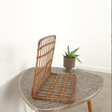 Vintage rattan wall shelf