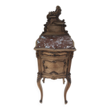 Louis XV type bedside table with marble top