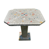 Cement and mosaic garden table from the 1960s