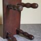 Wooden footrest stool turned solid vintage
