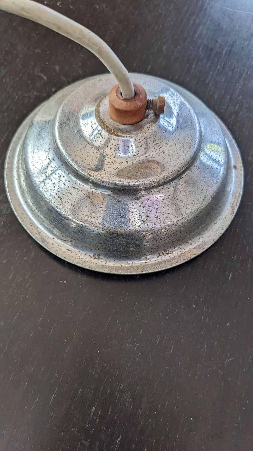 Opaline ball lamp adjustable ceiling light, 50's