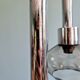 Cascade chandelier in chrome metal and smoked glass, 1970s