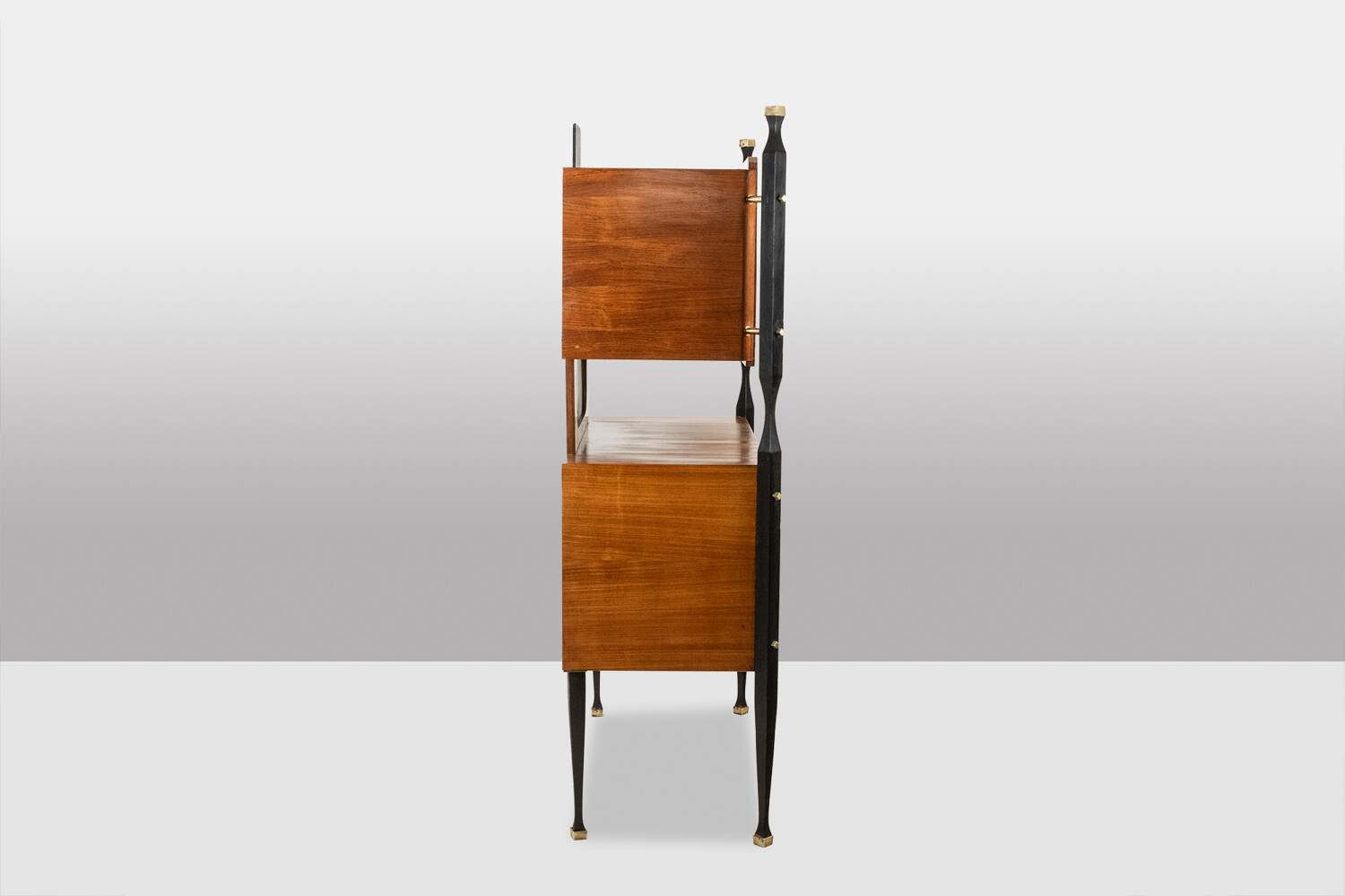 Pair of Italian cabinets in teak veneer. 1960s.