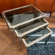 Chrome nesting tables designed and produced by Fratelli Orsenigo.