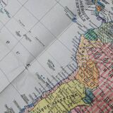 Large planisphere world map 105 by 74cm