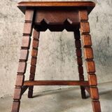 Mid-Century XX Oak Stool or Side Table